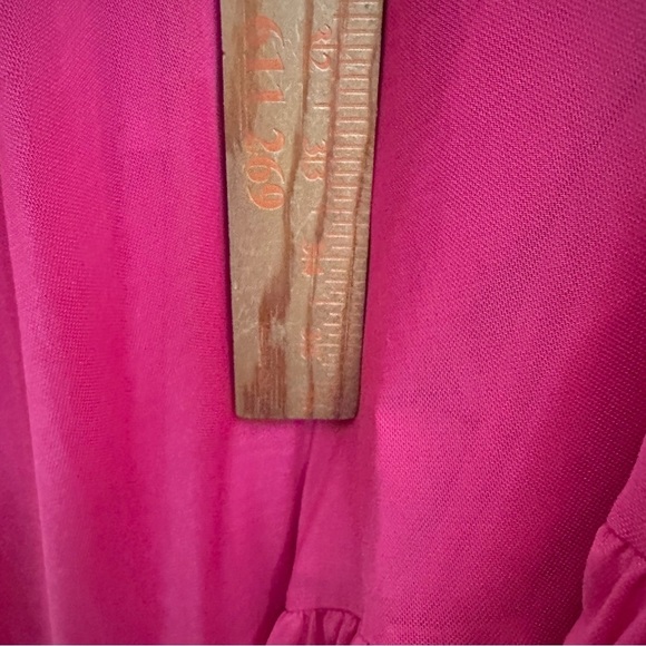 TORRID 2X Midi mesh Pink woman polyester ruffle surplice plus size midi dress - Picture 9 of 12